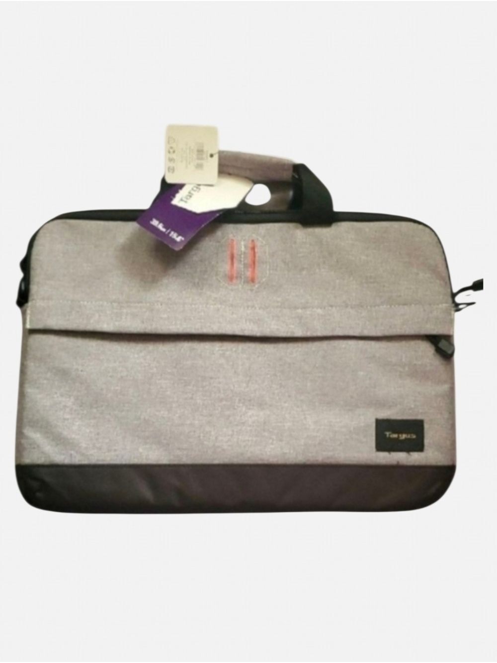 Targus Gray and Black Laptop Bag with Orange Accents‎ Case